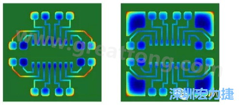 通過仿真，可以快速簡單地重新設計并計算不同圖形布局所得到的厚度均勻性-深圳宏力捷