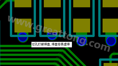 PCB設計案例分析：過孔破焊盤，造成SMT虛焊