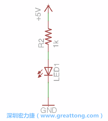 如圖所示放置一個開關（switch）、10K電阻器（10k resistor）和0.1μF的電容（0.1μF capacitor），并把開關的一端連到接地端上。