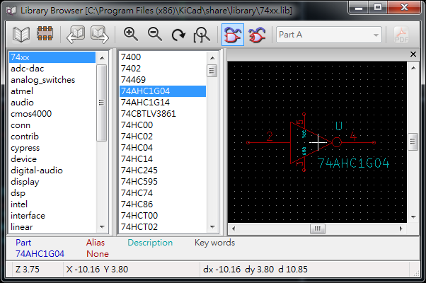  library 包含多個component (schematics symbol)。