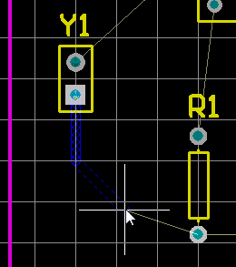  圖26 手動(dòng)布線檢查文檔工作區(qū)底部的層標(biāo)簽。